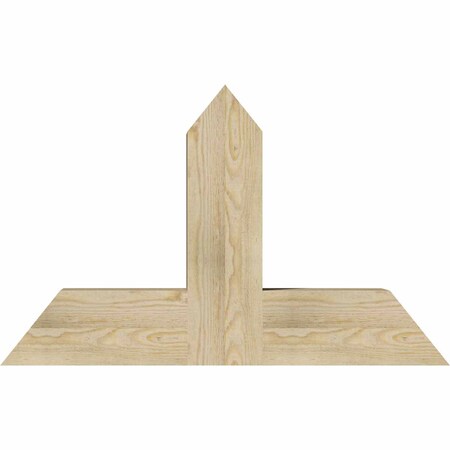 Ekena Millwork Portland Rough Sawn Timber Gable Bracket, Douglas Fir, 36"W x 23"H x 6"D x 6"F, 15/12 Pitch GBW036X23X0606POR00RDF